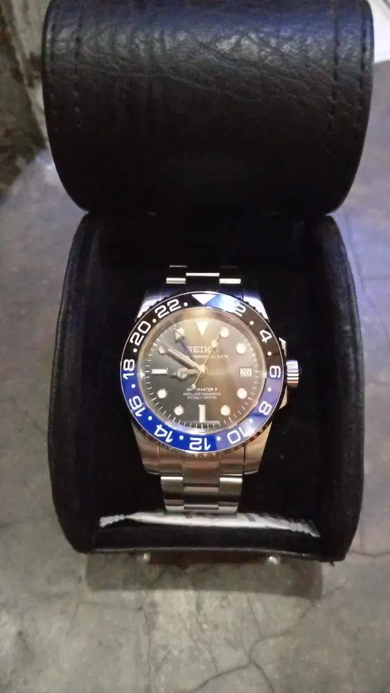 Jam Tangan Seiko Automatic Mod GMT Master II NH34 Dual Time