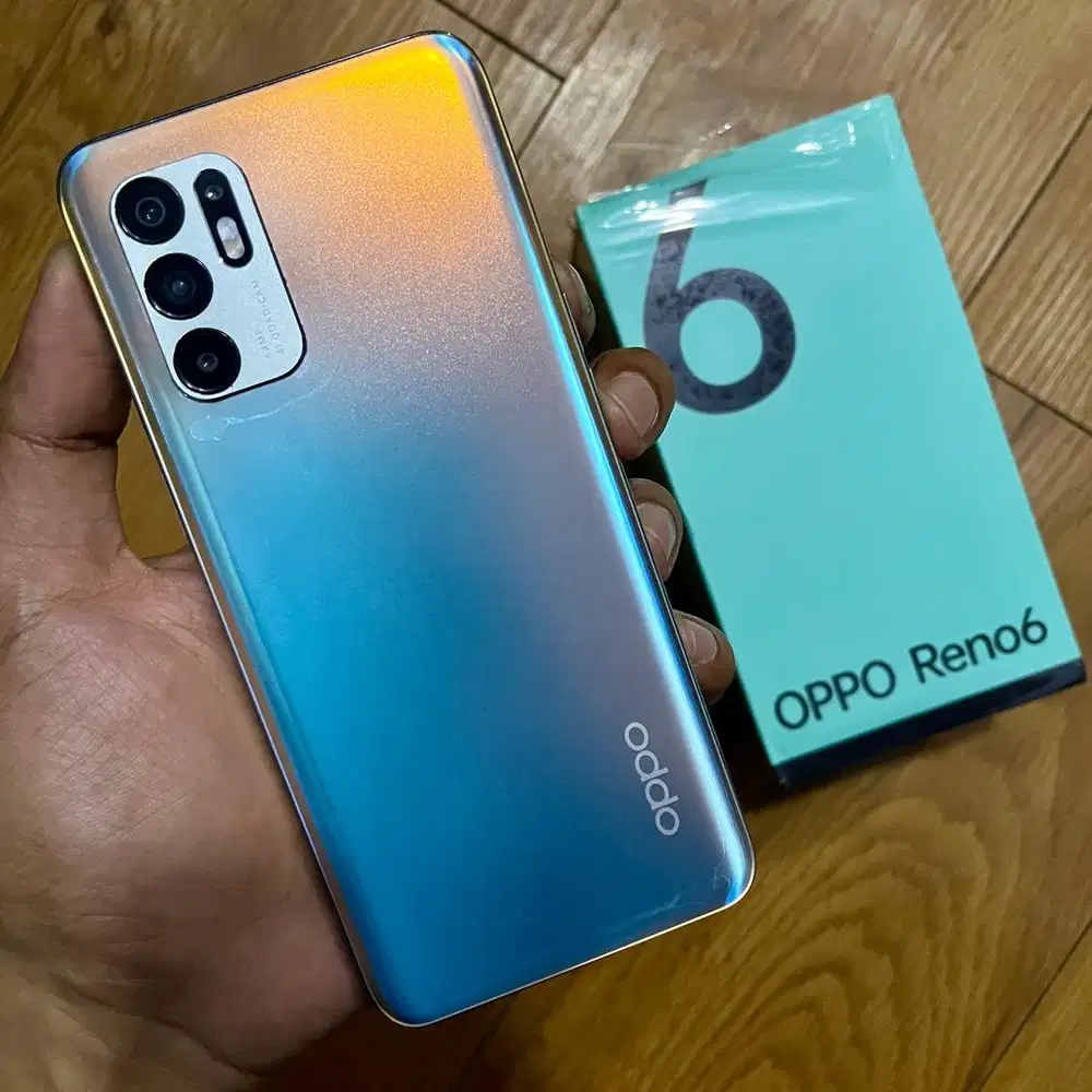 Oppo Reno 6 4G 8/128 Silver Mulus Fullset Original Murah