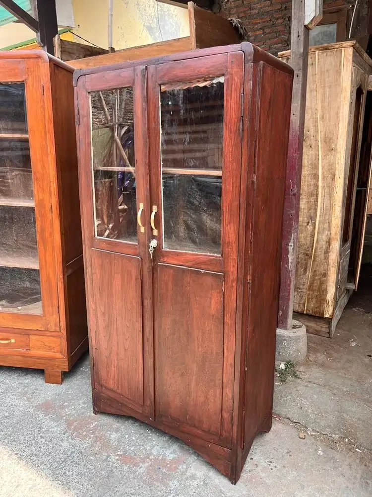 Lemari prongkas lawasan bahan jati tua gratis ongkir