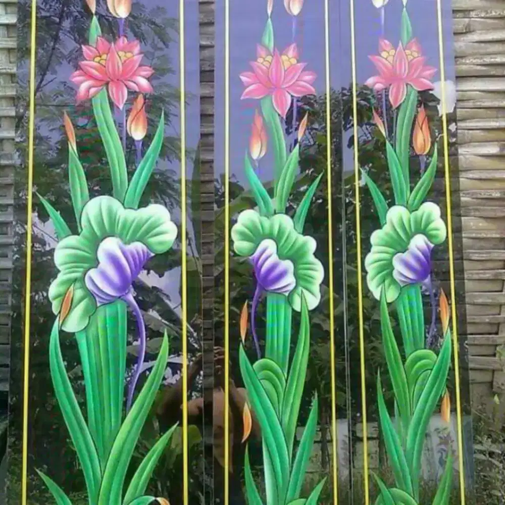 Kaca lukis untuk jendela, kantor, cafe dll