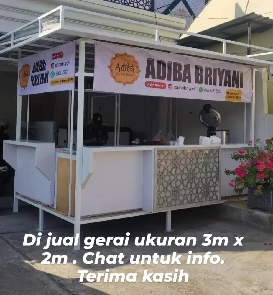 Gerobak/gerai jualan cantik