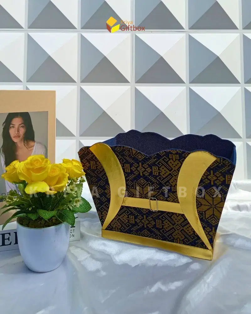 Keranjang Hampers Parcel Songket | Kotak Parcel Mulifungsi