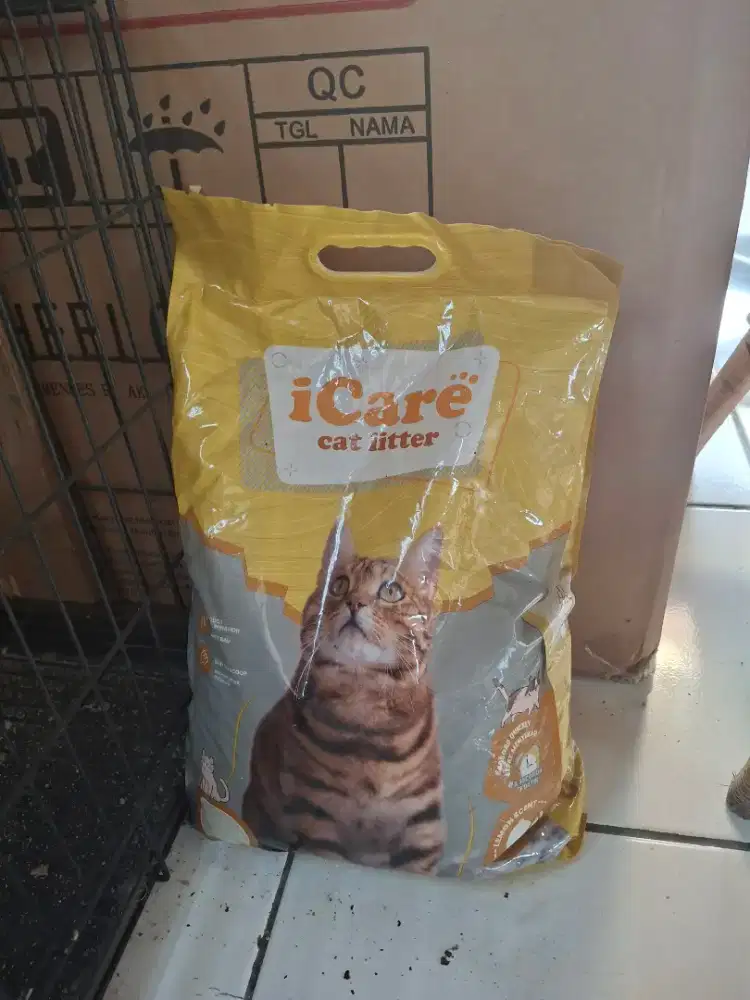 Pasir kucing icare cat litter 10lt baru