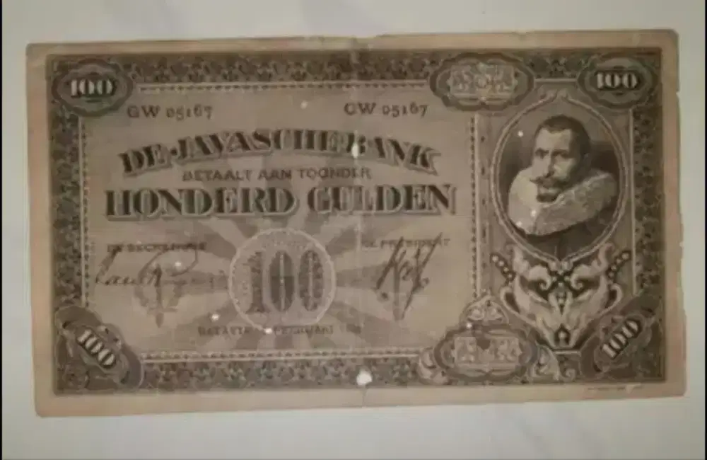 Uang kuno 100 Gulden JP Coen thn 1928