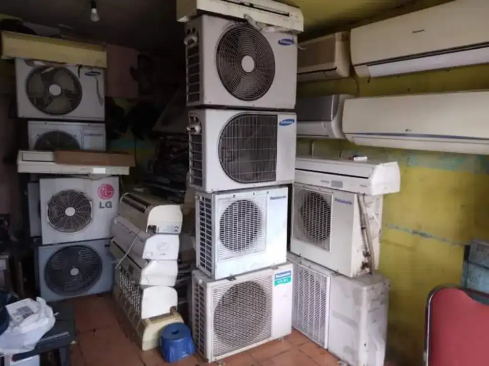 Terima ac bekas tak terpakai rusak