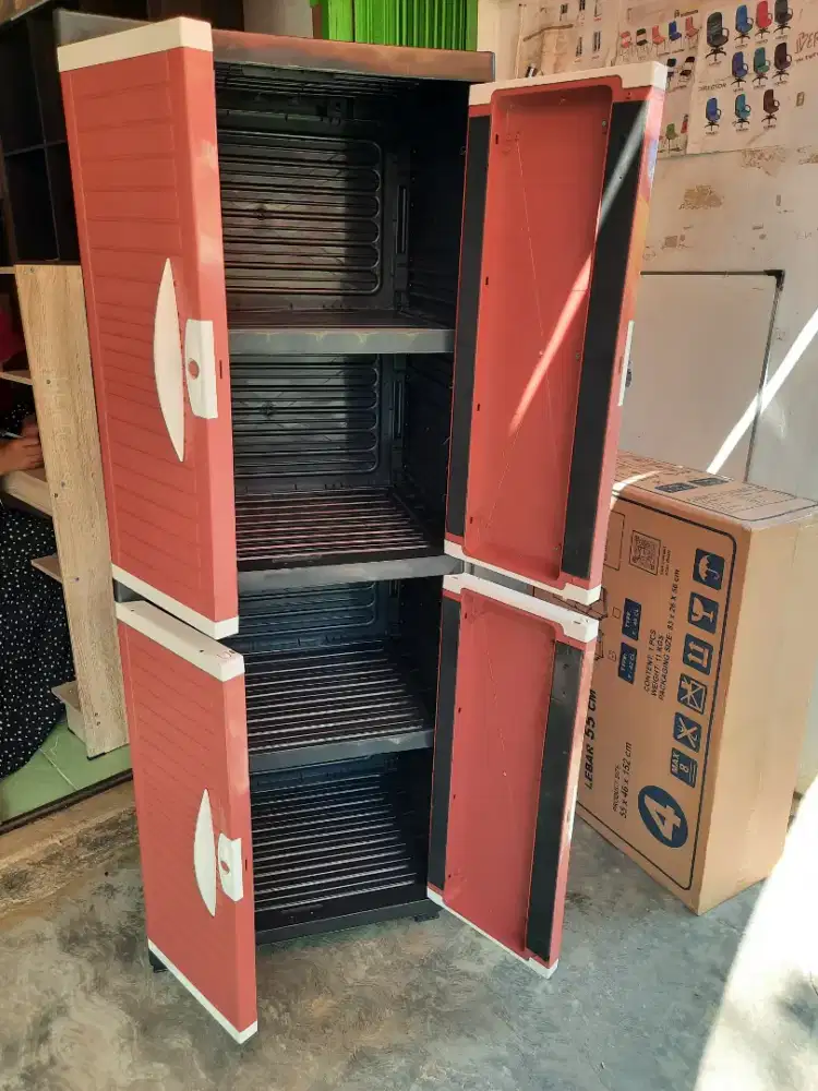 Lemari plastik 4 susun (cermin)