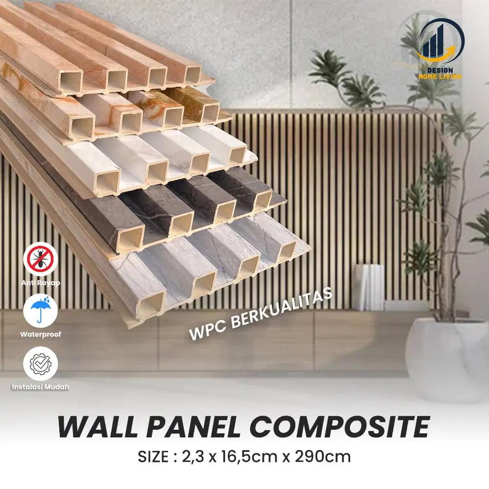 Wpc wood panell composite / dinding Indoor 290cm (Terima Jasa)