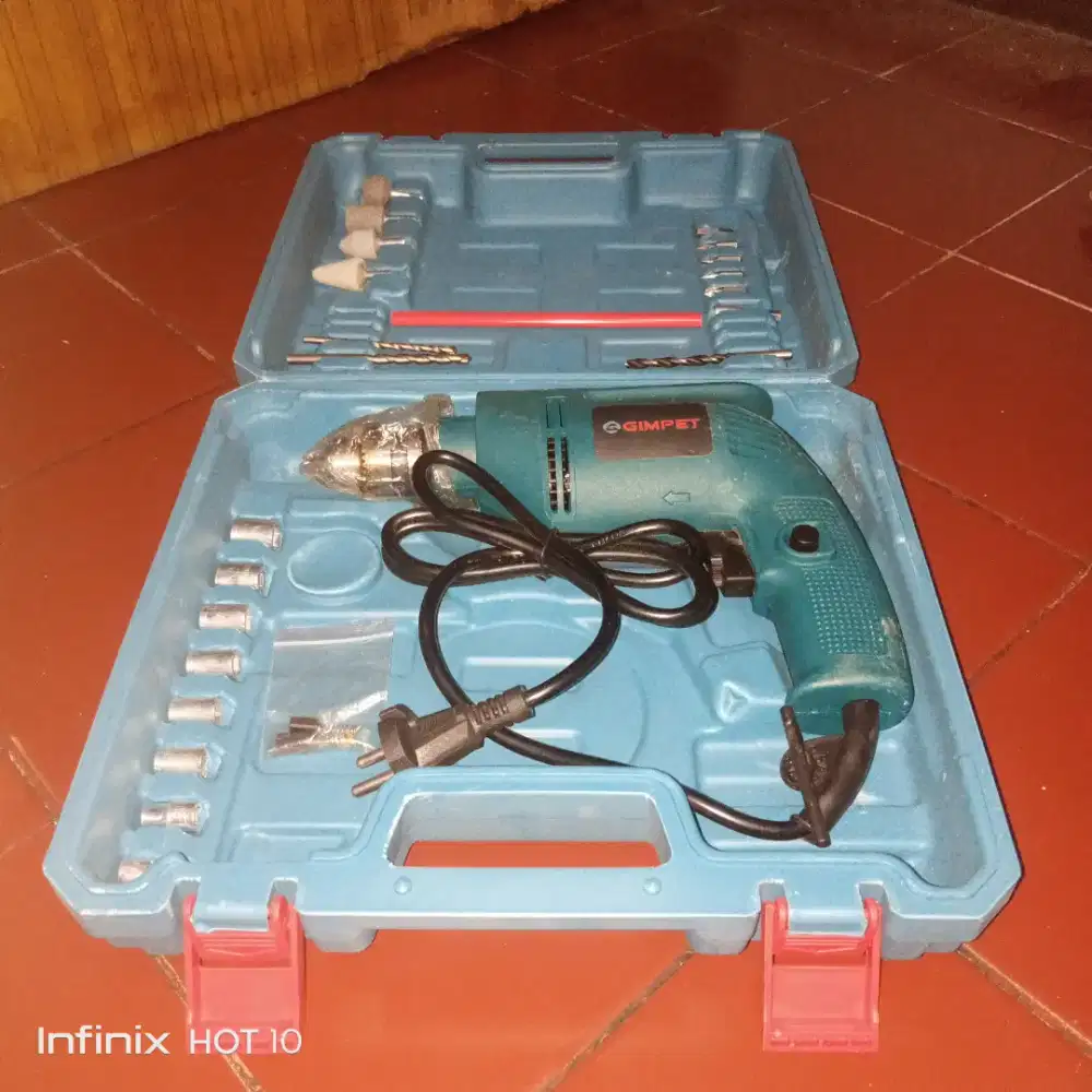 Mesin Bor 10 mm lengkap Koper