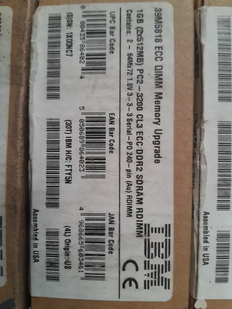 MEMORY/RAM IBM SERVER 1GB