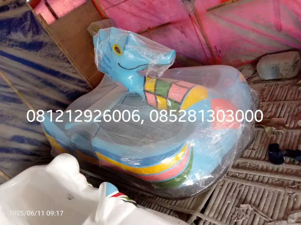 sepeda air gowes model kuda laut warna biru