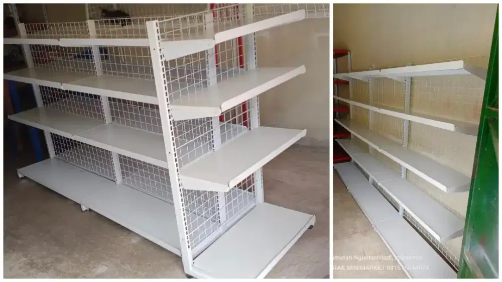 Rak gondola rak minimarket bekas alfa indo