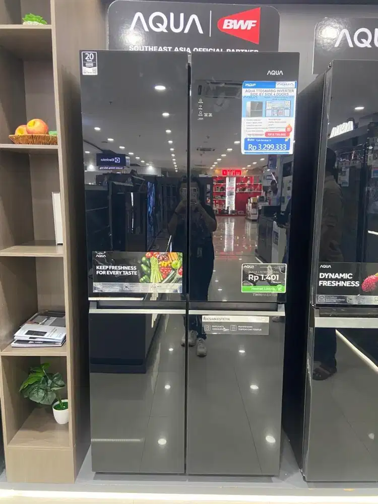 KULKAS SIDE BY SIDE PROMO BUNGA 0% GRATIS 2X ANGSURAN SYARAT KTP