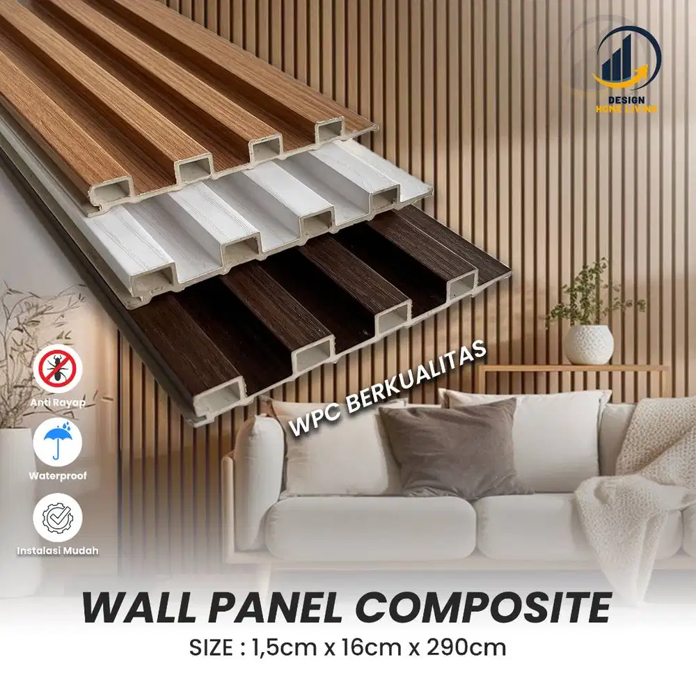 Wpc wood panell composite / dinding Indoor KW 290cm (Terima Jasa)