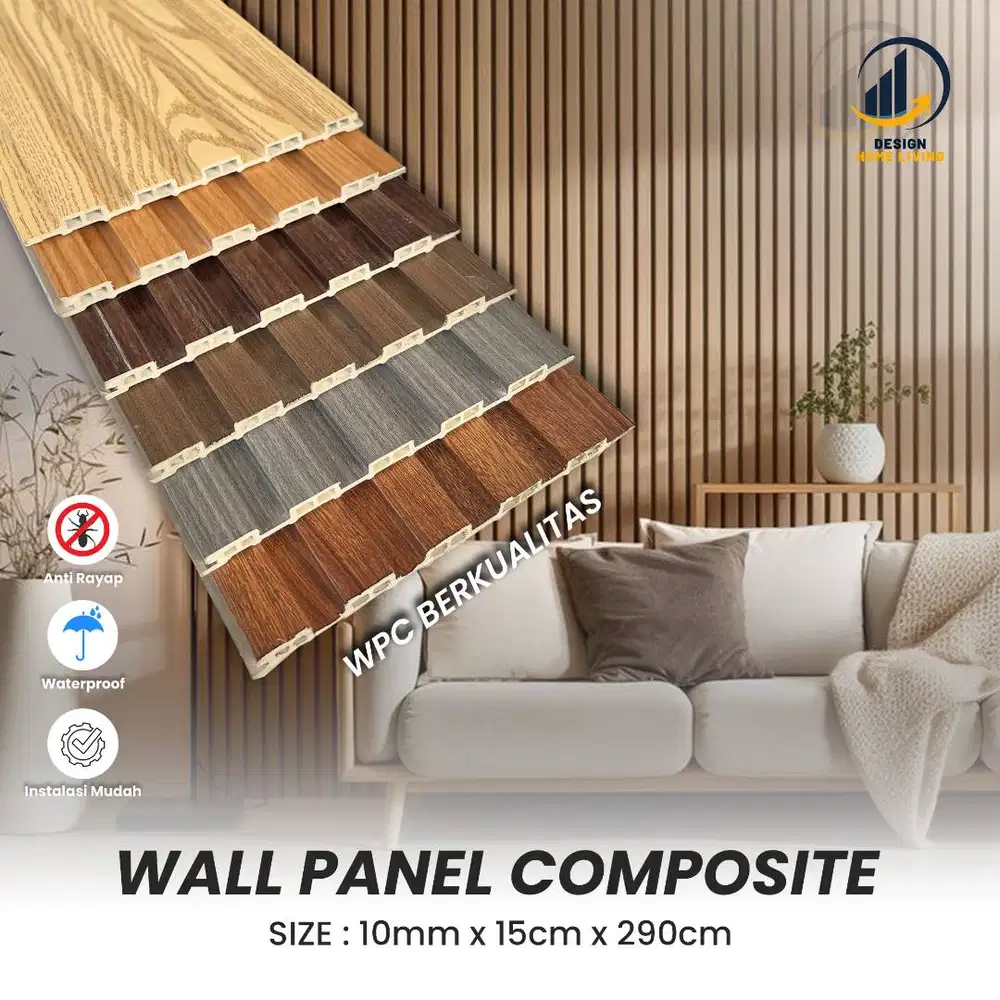 Wpc wood panell composite / dinding Indoor Qb 290cm (Terima Jasa)