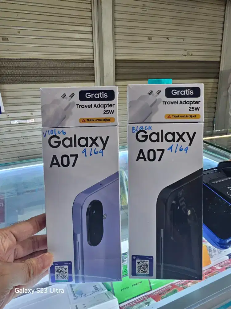 SAMSUNG A07 RAM 4+4/64GB FREE ADAPTER 25W SEGEL BOX