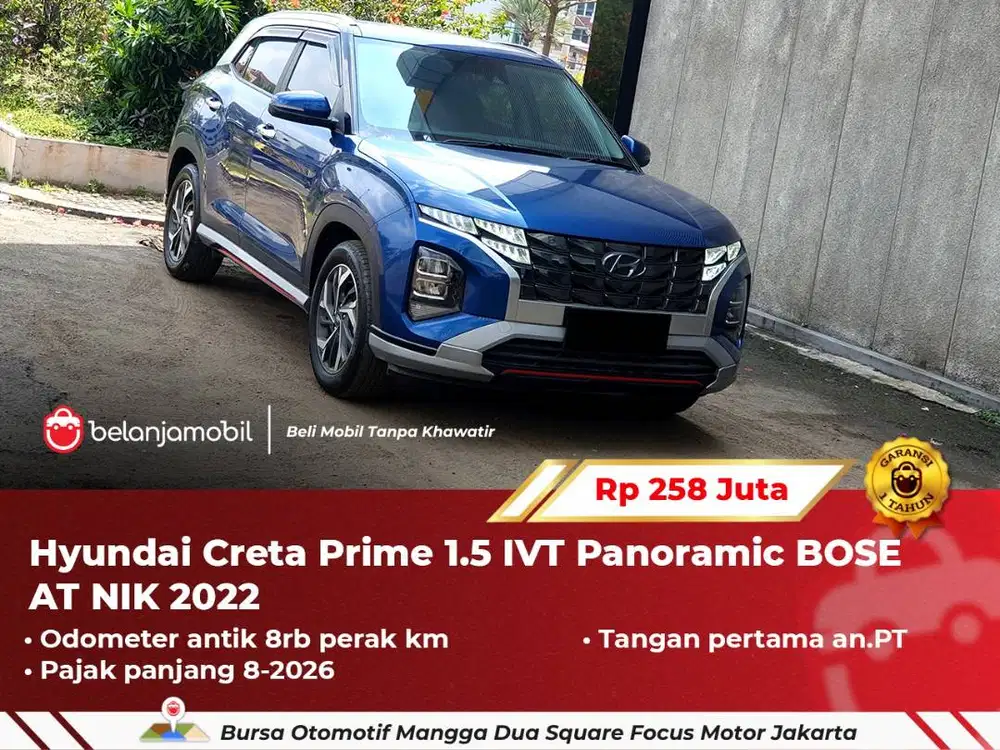 [ ODO ANTIK 8RB ] Hyundai Creta Prime 1.5 IVT Panoramic BOSE 2022 2023