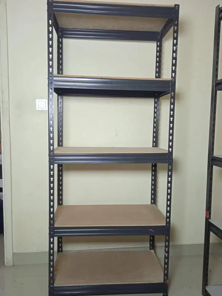 5 set rak besi kayu siap angkut 76x40x182cm 5 tingkat