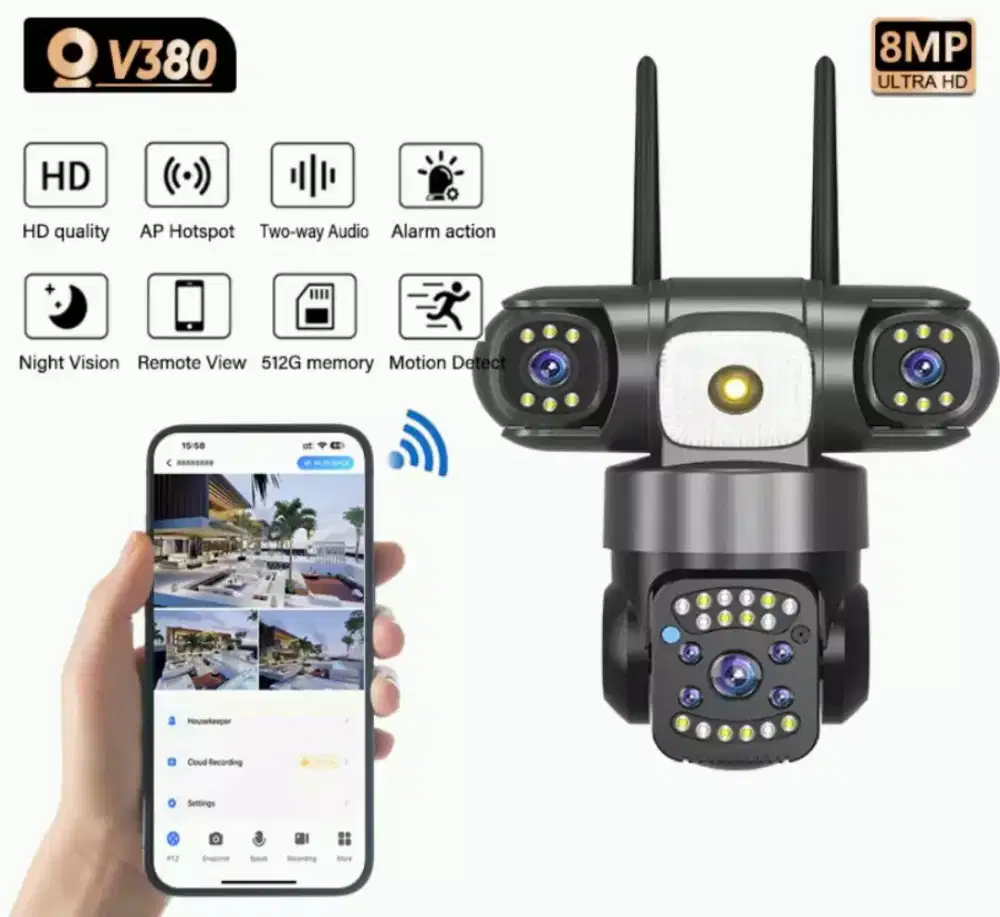 CCTV IP mdl baru 1 kamera 2-3 lensa