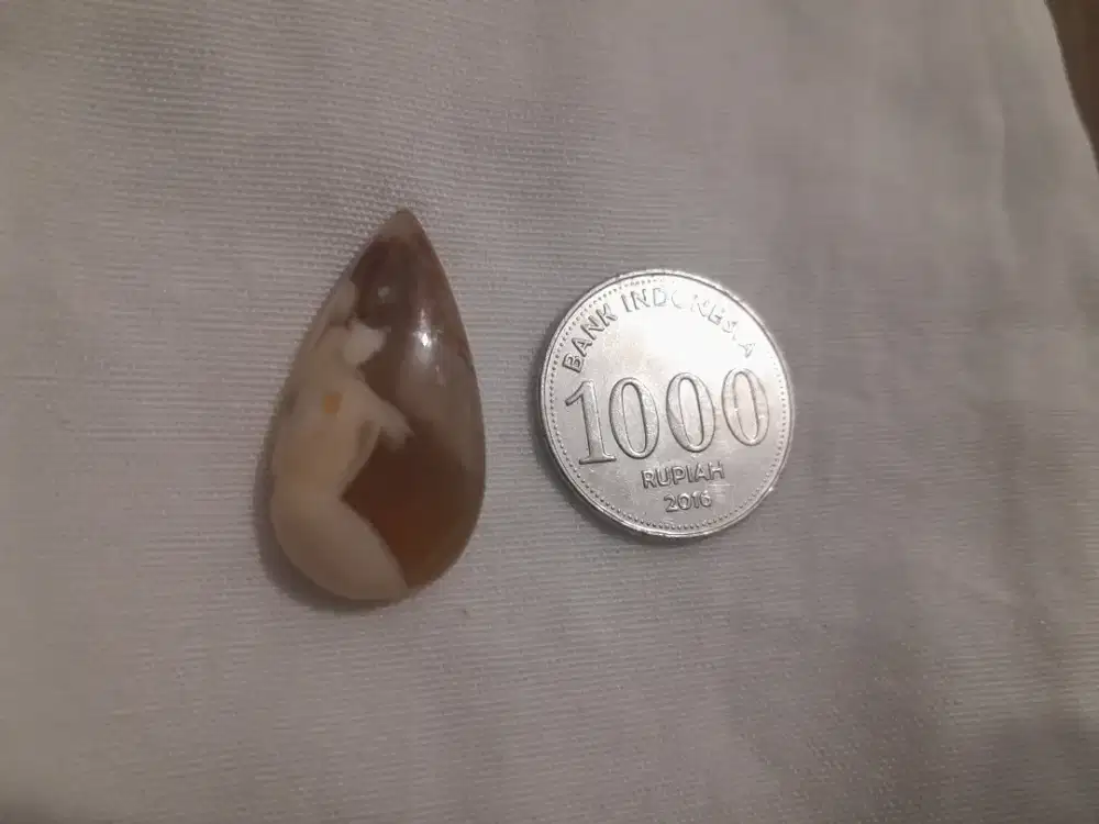 Akik gambar anjing pudel collector item koleksi