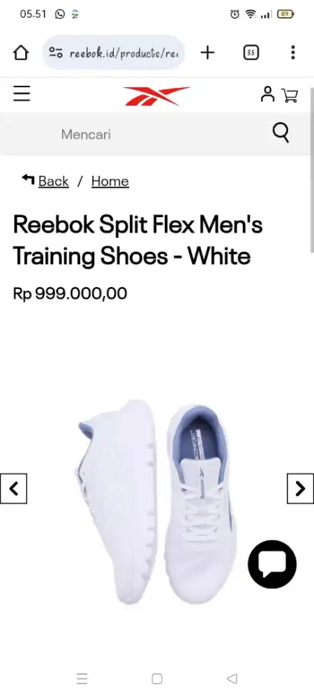Sepatu REEBOK  SPLIT FLEX Men, Ukuran 42 Original, Harga Terbaik