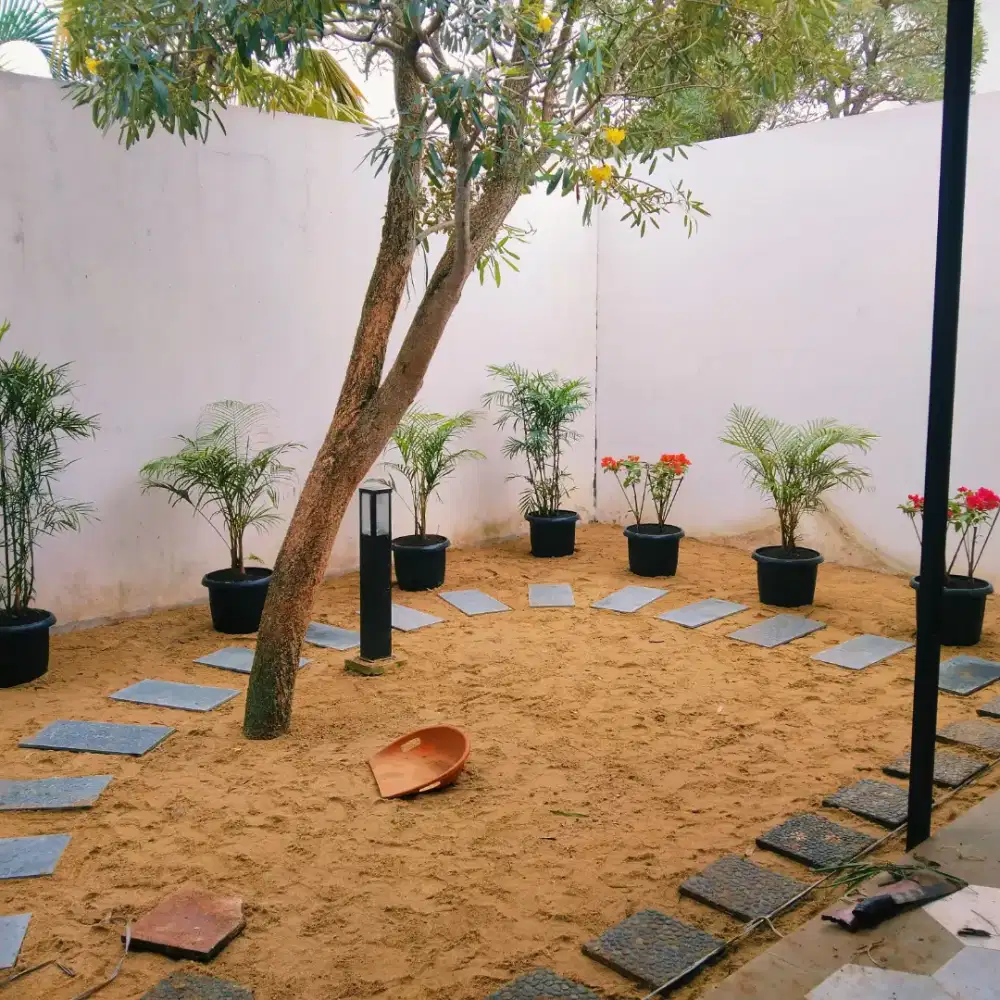 Jasa pembuatan taman kering minimalis