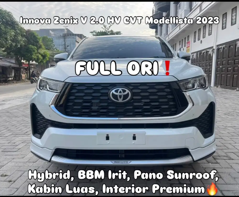 (TDP 74 JUTA!) Toyota Innova Zenix V 2.0 HV CVT Modellista Putih 2023