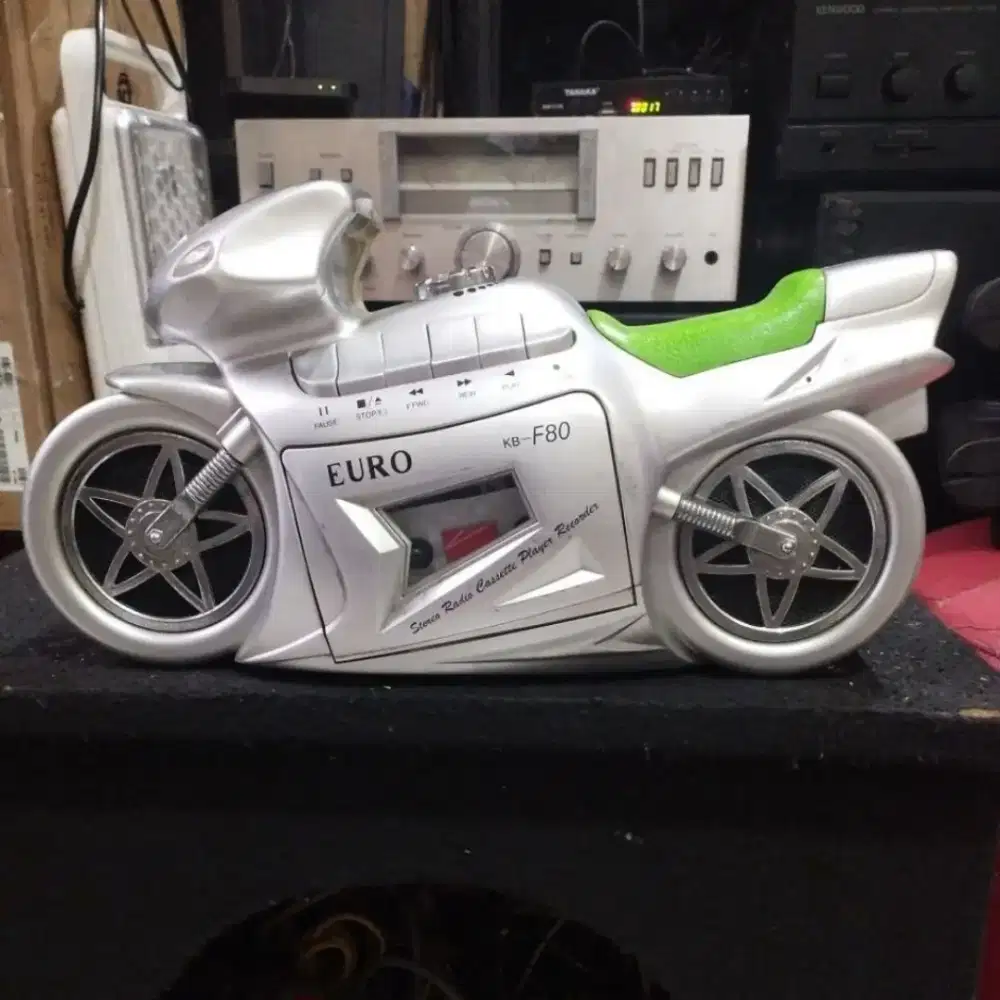 Compo radio cassette kaset tape deck bentuk motor sport euro kb-f80