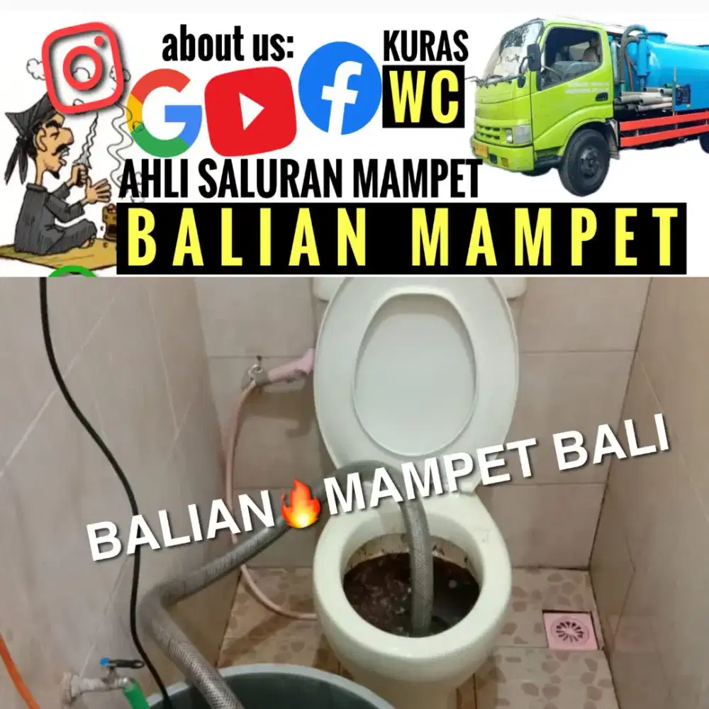 TUKANG SALURAN MAMPET PIPA TERSUMBAT WC TOILET GOT KURAS WC BADUNG