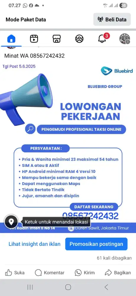 Lowongan pekerjaan Jakarta Timur