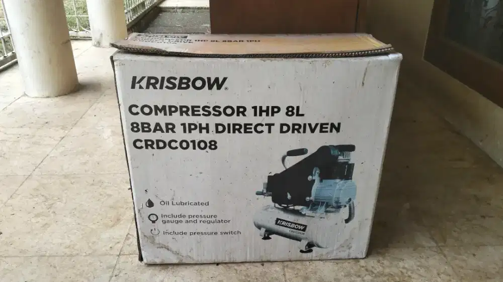 Kompresor Krisbow 1 HP. 8 L. 8 Bar