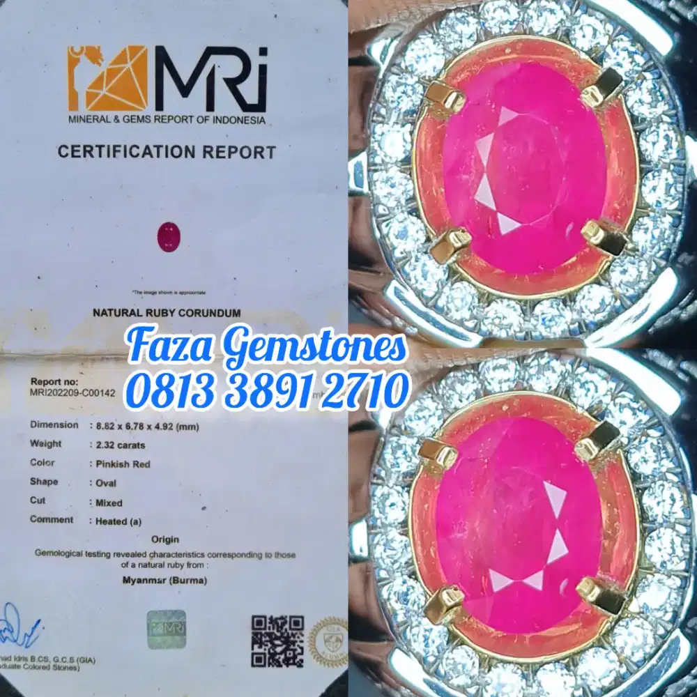 Natural Ruby Burma Ha color dominan Red Barang enak harga enak