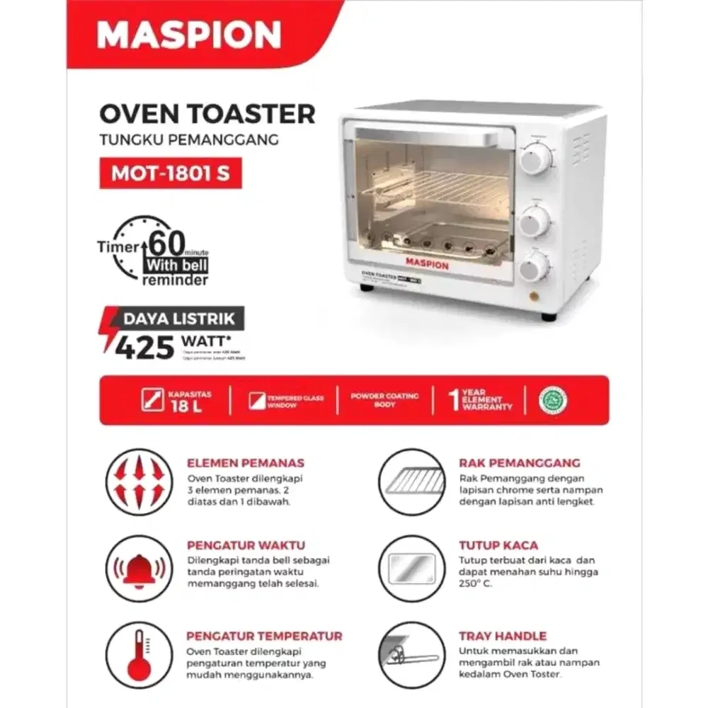Maspion OVEN MOT 1801