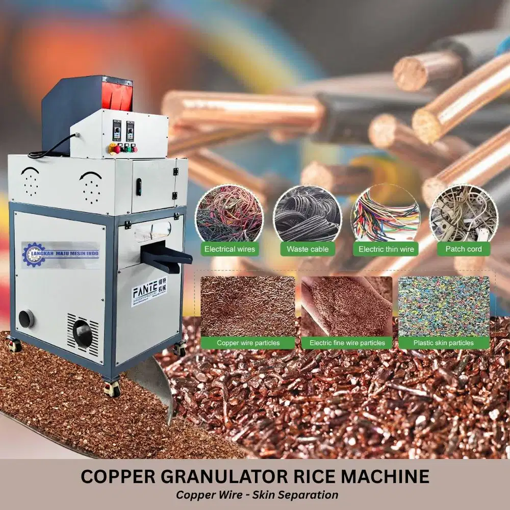 Copper Granulator Rice Machine / Penghancur Tembaga