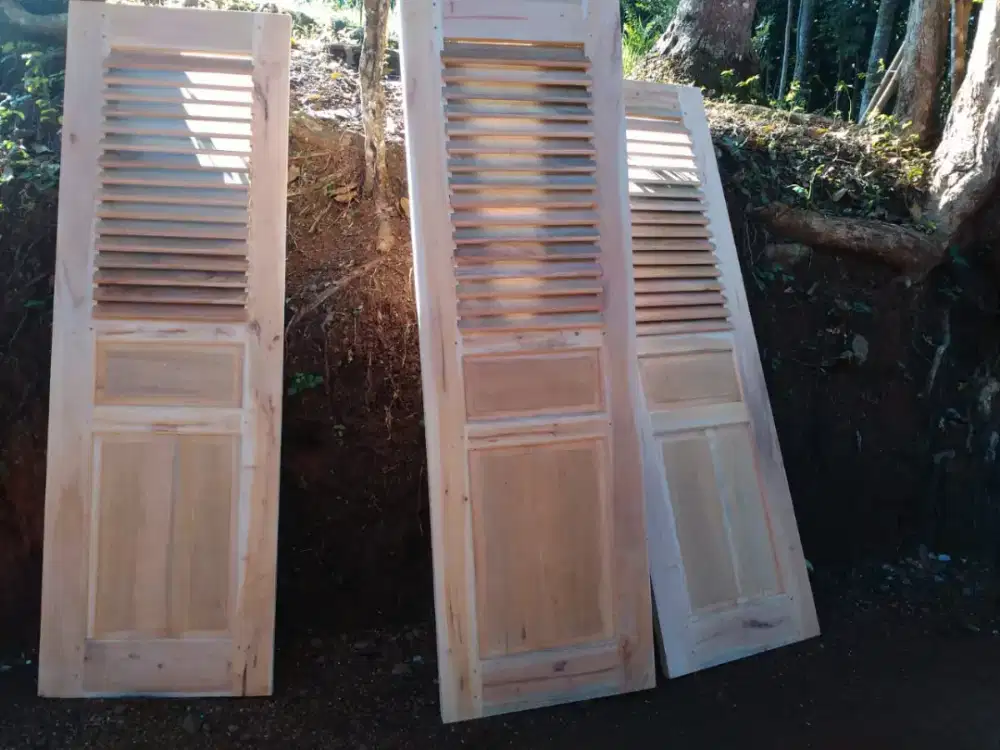 Jual daun pintu bahan kayu mahoni dan jati