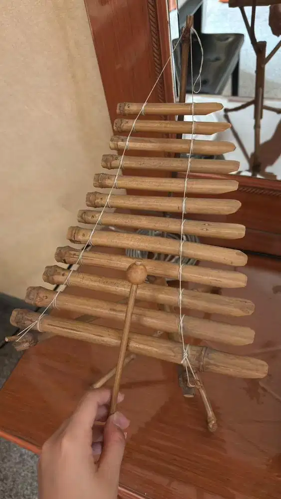 (T'rưng) Alat Musik Traditional Vietnam Xilofon Bambu