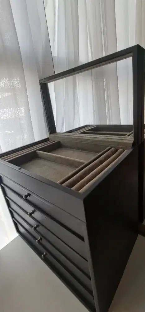 Box Billstone Luxury Wood Jewelry Watch Kotak Jam Perhiasan Mewah kaca