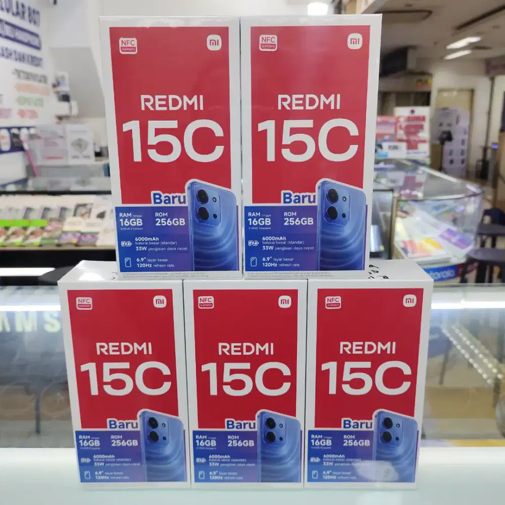 Xiaomi Redmi 15c ram 8gb+8gb/256gb nfc baru garansi resmi harga Promo