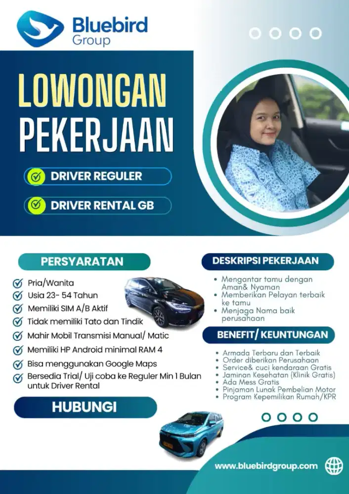 Lowongan Kerja Driver Bluebird Kantor Pusat