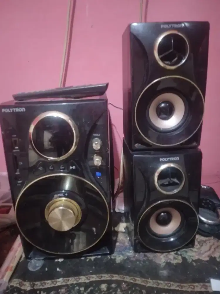 Jual speaker PMA 9310 Black Gold Polytron Bluetooth