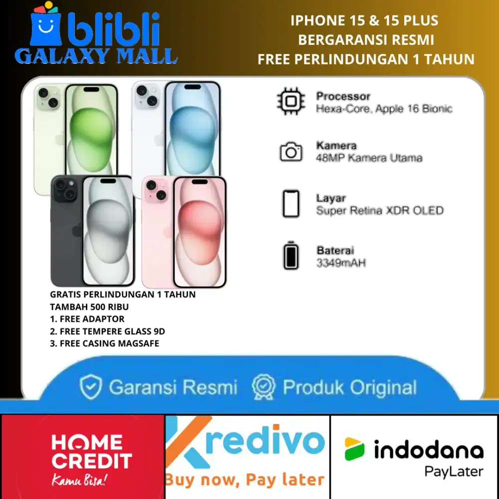 Promo Iphone 15 series Bergaransi Resmi Apple Indonesia