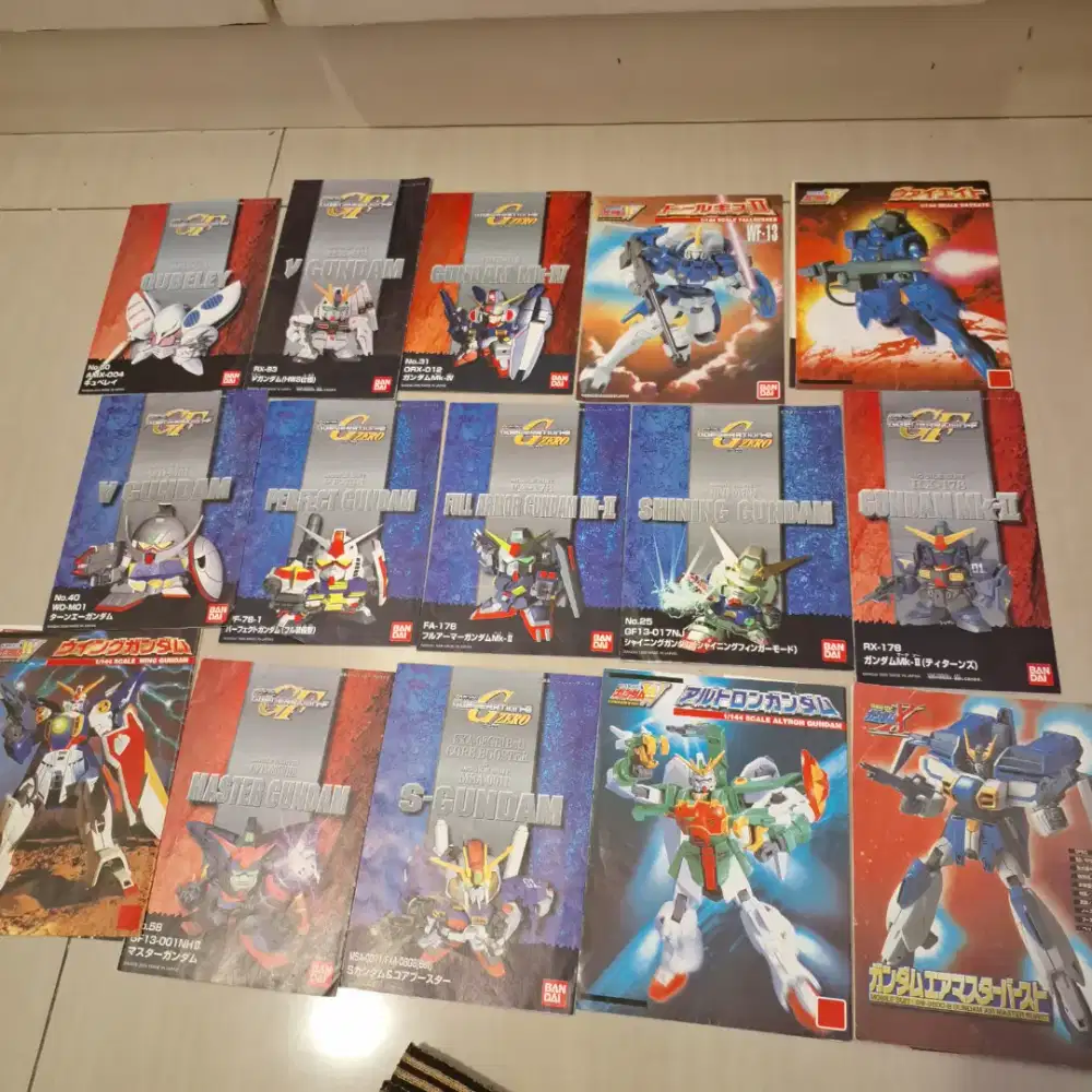 Buku Manual Petunjuk Pengrakitan Gundam Bandai  Manual Book Gunpla