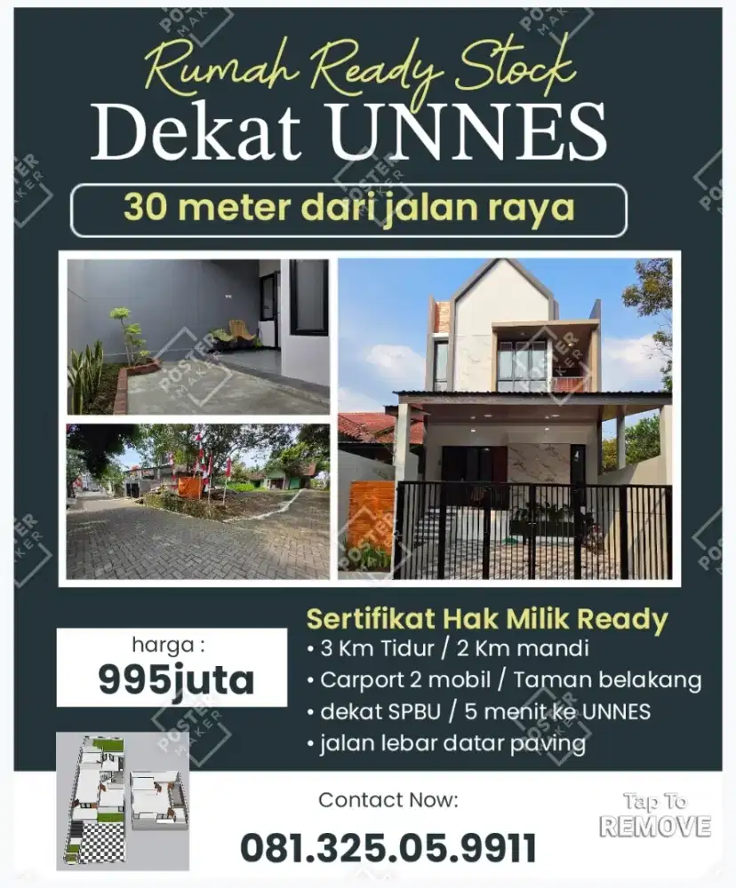 rumah baru jadi dekat UNNES