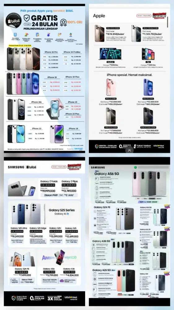 KREDIT SAMSUNG SERIES DAN APPLE SERIES