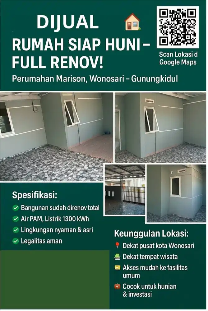 DIJUAL RUMAH SIAP HUNI – FULL RENOV!