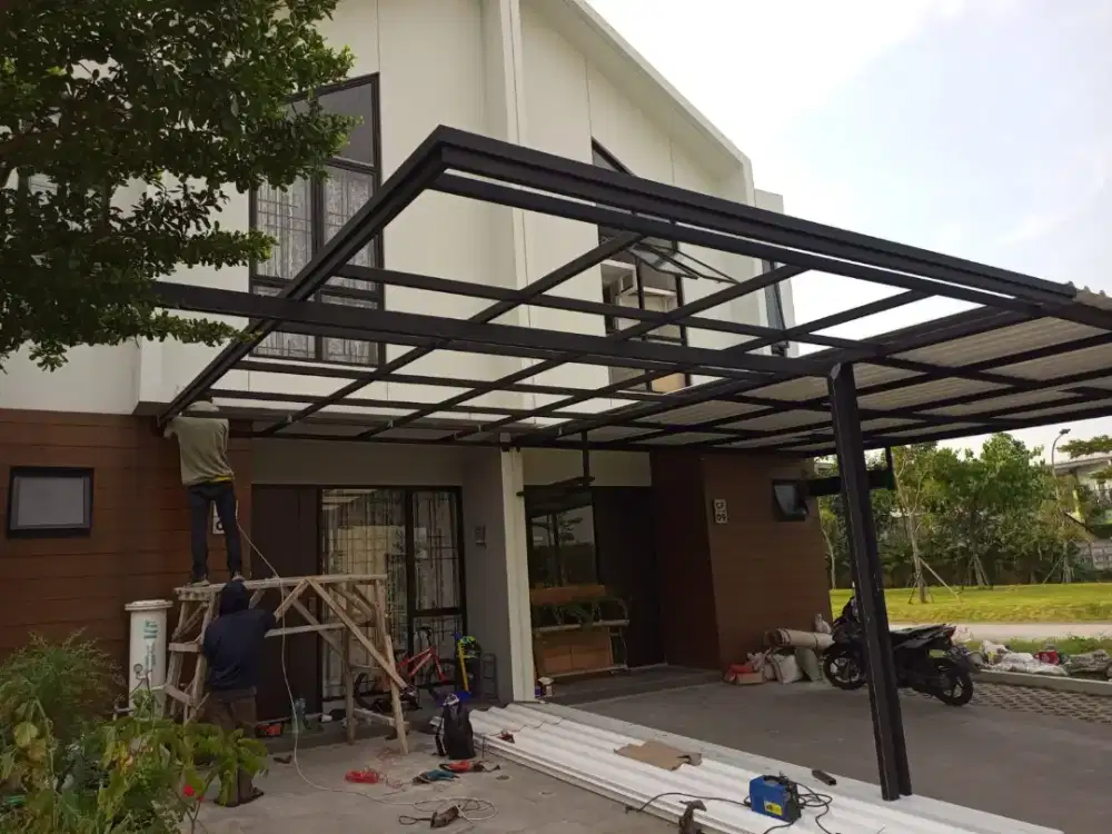 Kanopi Bajan Ringan Atap & Rangka