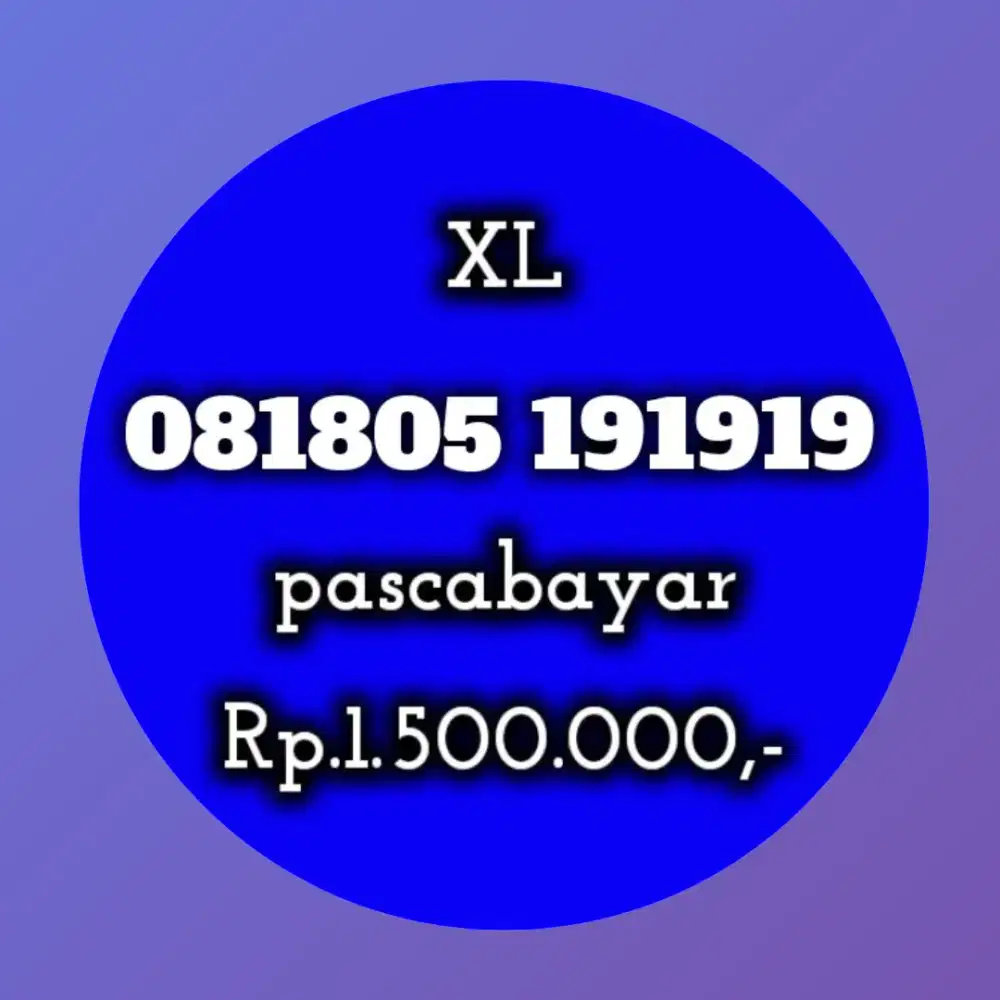 NOMOR CANTIK XL 191919