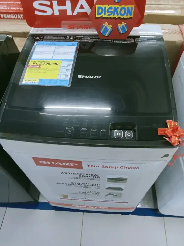 Cicilan Mesin Cuci Sharp 1 tabung 8 kg