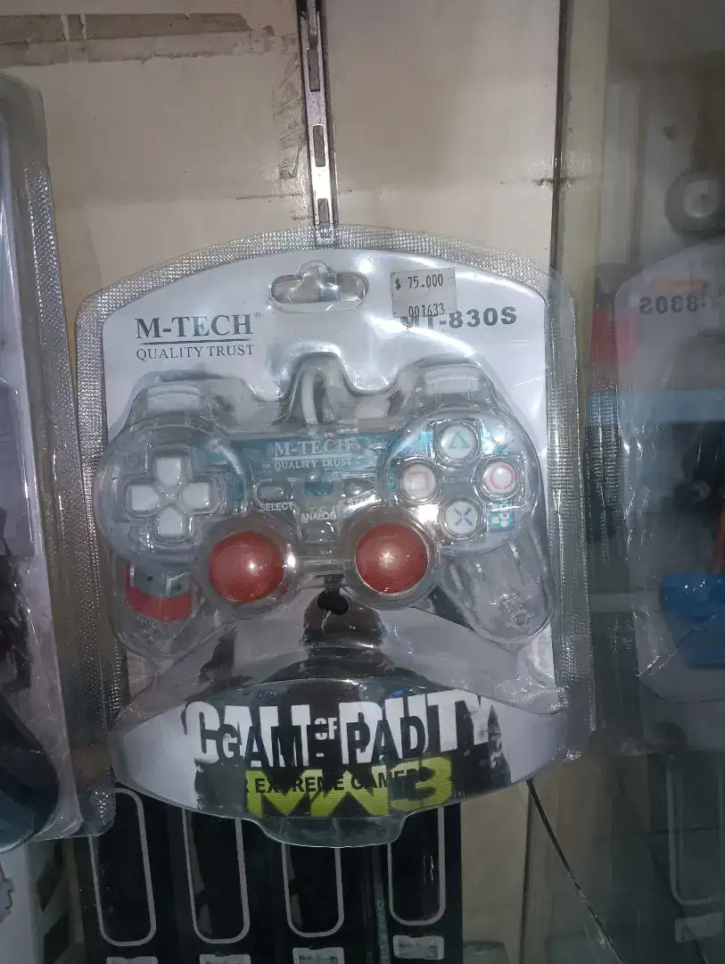 GAMEPAD SINGLE GETAR TRANSPARAN MTECH