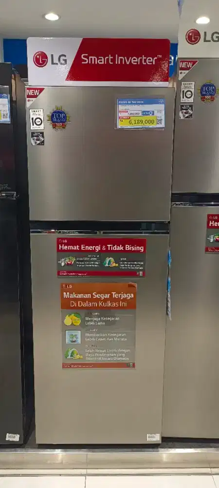 (NEW) KULKAS LG 2 PINTU 340L SMART INVERTER (KREDIT TANPA DP)