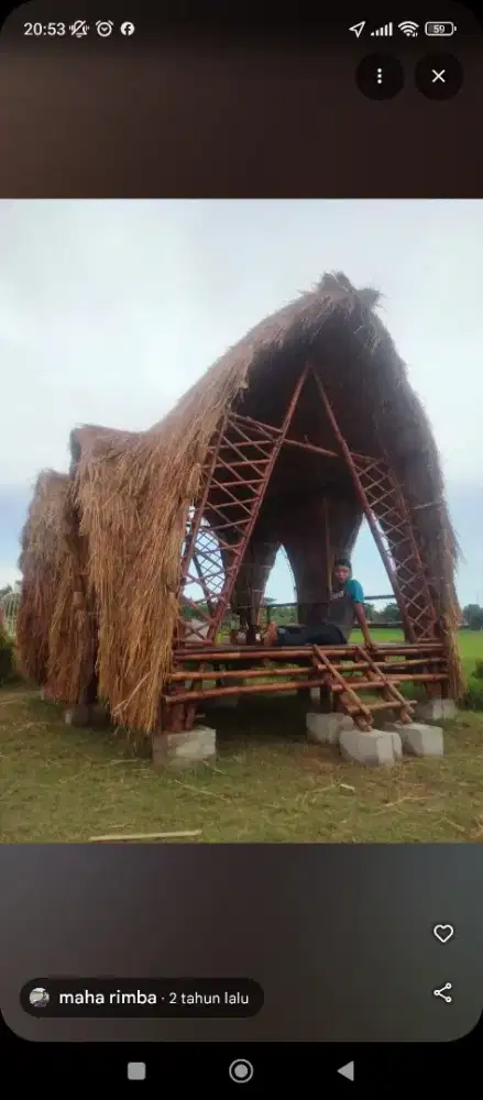 Saung Bambu Rumah Bambu dan Bangunan Serba Bambu